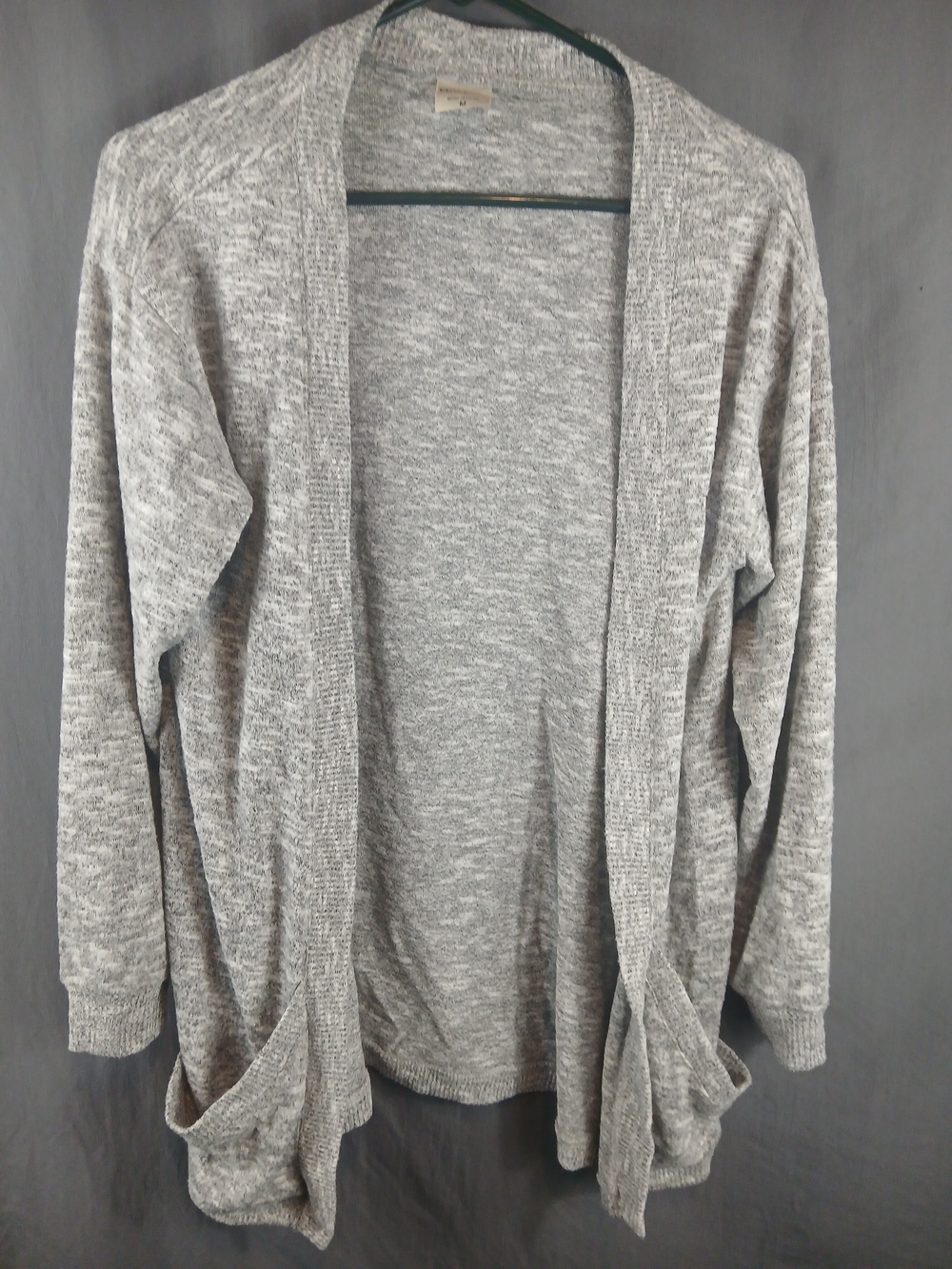 Chicka-d Kansas Jayhawks KU Womens M Gray Open Front Cardigan Pockets